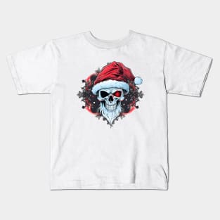 Christmas Celebration with a Skull Twist Kids T-Shirt